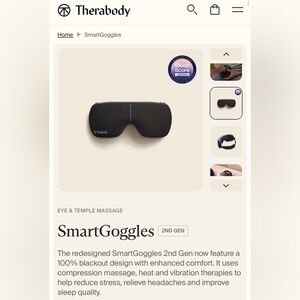 Therabody SmartGoggles Heated Eye Massager - Black (2nd Generation)
